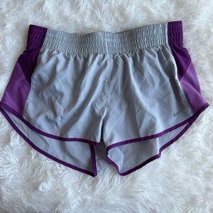 Nike Dri-FIT Women's 3" Running Short Gray and Purple M.